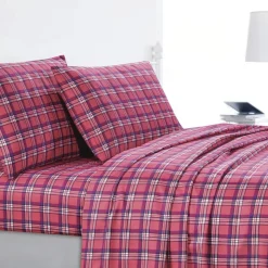 Pretty Pink - Sheet Set Plaid Microfiber