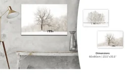 Printed Canvas 60 x 90 cm | Winter Tree Scene