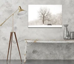 Printed Canvas 60 x 90 cm | Winter Tree Scene