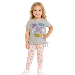 Printed Graphic Tee & Legging Set