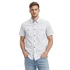 Printed Short Sleeve Button-Up Shirt