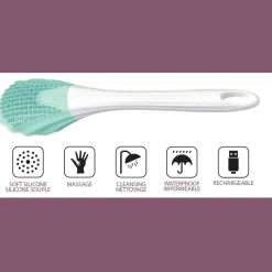 Pure Natural-Bath Brush Rechargeable White/blue