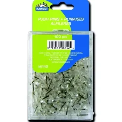 100 Push Pins - Clear