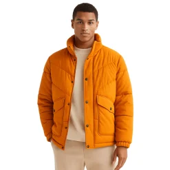 Quilted Puffer Jacket with High Collar
