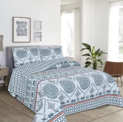 Quilt 2pc Marrakesh Blue Medallion