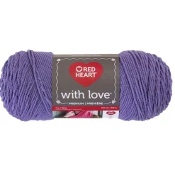 Red Heart With Love Lilac