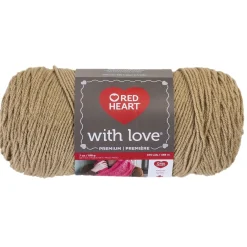 Red Heart With Love Tan