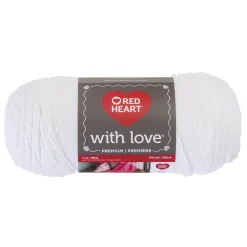 Red Heart With Love White
