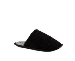Ribbed Corduroy Slip-On Slippers