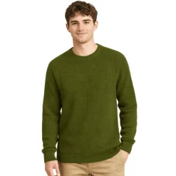 Ribbed Crew Neck Knit Sweater