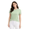 Ribbed Crew Neck T-Shirt