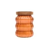 Ribbed Glass Scented Candle with Wooden Lid
