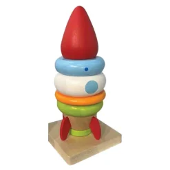Rocket Stacking Tower Plywood & Teawood