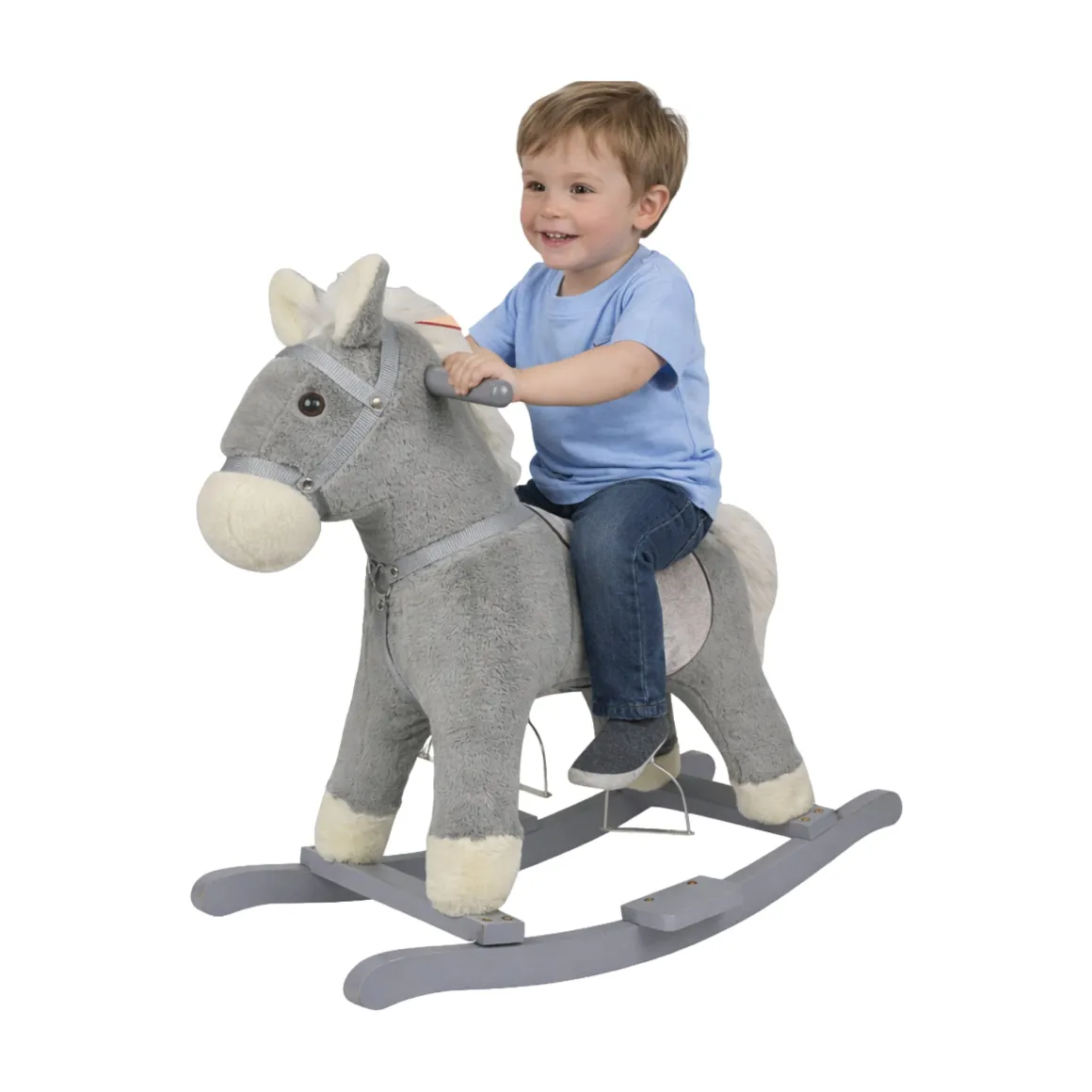 ROCKING PONY WITH HORSE SOUND (64X34X60CM)