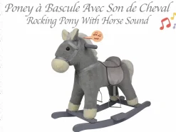 ROCKING PONY WITH HORSE SOUND (64X34X60CM)