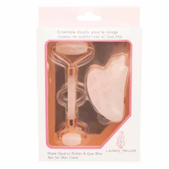 Rose Quartz Facial Care Set – Roller & Gua Sha