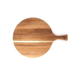Round Acacia Cutting Board Wt Handle