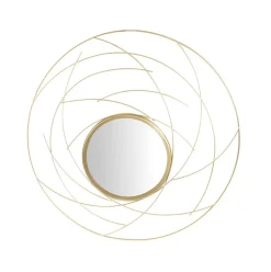 Round Curves Gold Mirror