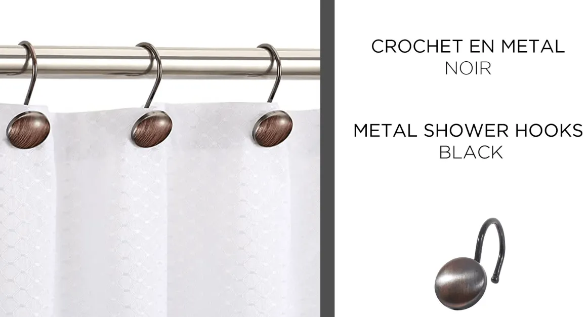 Round 12pk metal shower hooks