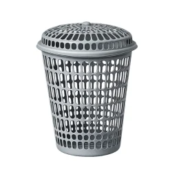 Round Plastic Laundry Hamper with Lid – 45L
