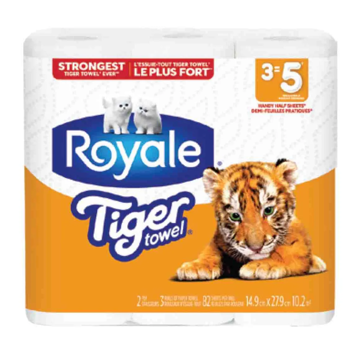 Royale 3 Rolls Paper Towel Tiger Towels
