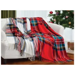 RUSTIC CABIN - Plaid Woven Acrylic Throw