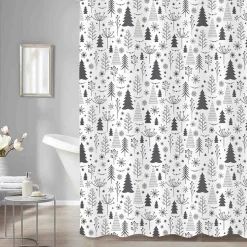 Rustic Cabin - Snowtress Shower Curtain