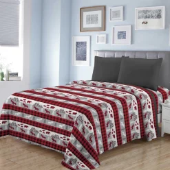 Rustic Cabin - Winter Wonderland Microfleece Sheet Set
