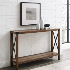 Rustic Metal Entry Table