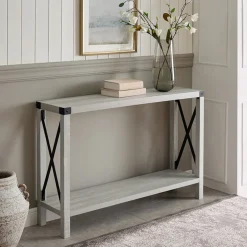 Rustic Metal Entry Table