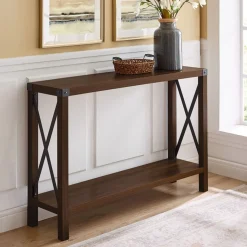 Rustic Metal Entry Table