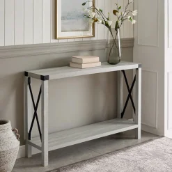 Rustic Metal Entry Table