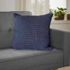 Samar - Dobby Cushion Blue Cotton Jacquard