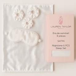 Satin Nighttime Sleep Set – 6 Pieces