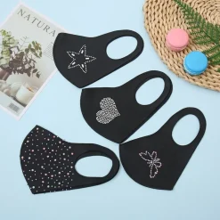 Scuba Face Mask 1pc Rhinestone Washable