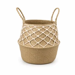 Seagrass Basket with Jute