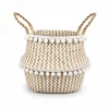 Seagrass Basket with pompoms