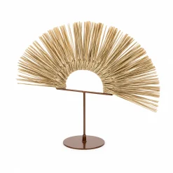 Seagrass Dome On Metal Stand 14in(H)