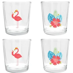 Set/4 Flamingo Glasses