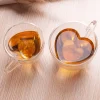 Set of 2 Double Wall Heart Coffee Mug