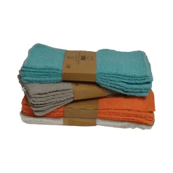 Set of 2 Hand Towels (14x24") and 2 Face Cloths (11x11") 100% Cotton