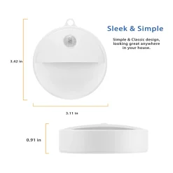 Set of 2 Round Infrared Sensor Half Shade Lamps