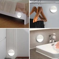 Set of 2 Round Infrared Sensor Half Shade Lamps