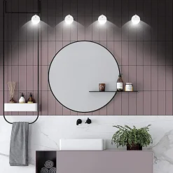 Set of 2 Round Infrared Sensor Half Shade Lamps