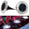 Set of 2 Solar Powered Ground Deck Light