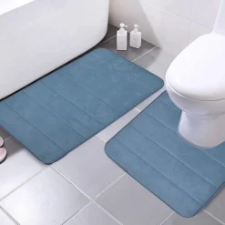 Set of 2 sponge bath mats