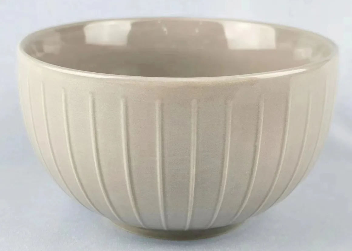 Set of 2 Stoneware Glazed Bowls 600ml