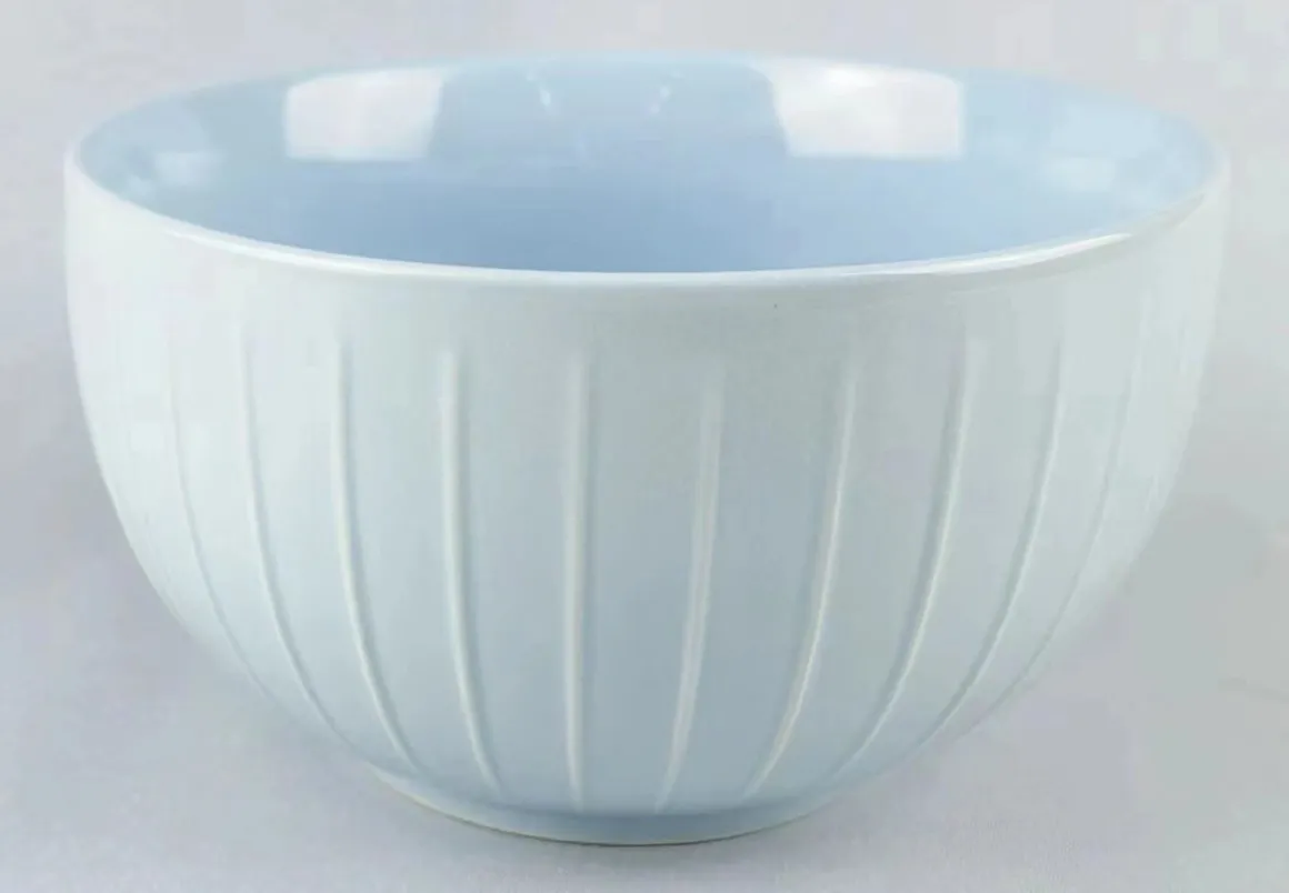Set of 2 Stoneware Glazed Bowls 600ml