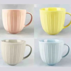 SET OF 4 Stoneware Glazed Mug Set