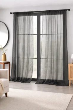 Sheer Black Curtain Panels – 2 Pack 54 x 84